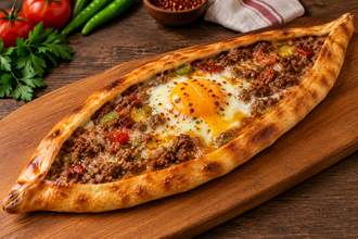 Kıymalı Yumurtalı Pide görseli