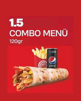 Combo 1,5 Tavuk Döner Dürüm Menü görseli