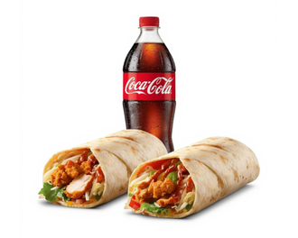 Star Menü: 2 Tavuk Döner Dürüm + 1 Litre Kola görseli