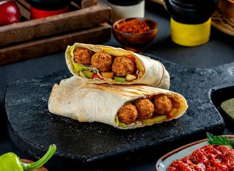 Falafel Köfte Wrap ( Dürüm) (Vegan) görseli
