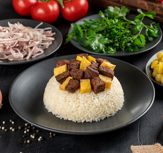 Pilav Üstü Arnavut (Dana) Ciğeri & Ayran (1 Porsiyon) görseli