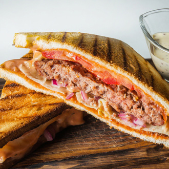 Yarım Ekmek Kavurmalı Kaşarlı Tost (Yarım) görseli