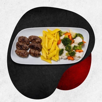 Köfte Co'dan Sebzeli Makarnalı Köfte Tabağı görseli