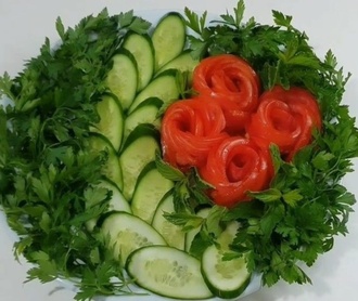 Söğüş Tabağı(salatalık,domates,maydanoz) görseli