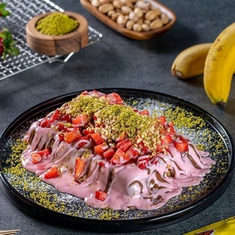Frambuaz Çikolatalı Waffle görseli