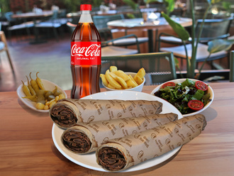 3'Lü Et Döner Dürüm (100 Gr.) İçecekli Menü görseli