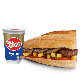 Köfte Yarım Ekmek + Küçük Ayran görseli
