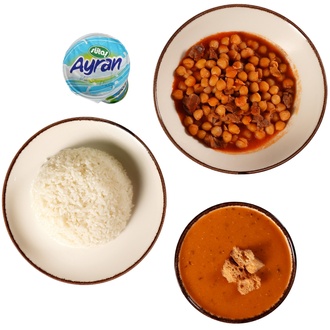 Etli Nohut + Pilav + Çorba + Ayran Menü görseli