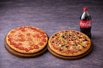 2 Büyük Boy Pizza + 1L İçecek görseli