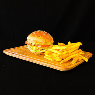 Tandır Chicken Cheese Burger Menü 1 görseli