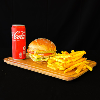 Tandır Chicken Cheese Burger Menü 2 görseli