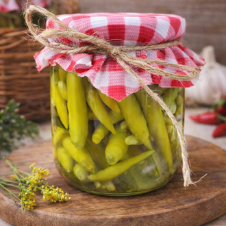 Rumeli Yapımı Acı Biber Turşusu (350Gr - Cam Kavanoz) görseli