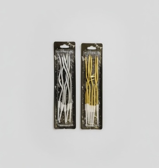 Şekilli Uzun Mum Gri görseli