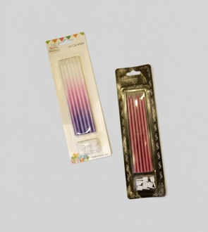 Uzun Mum Bordo (6 Adet) görseli