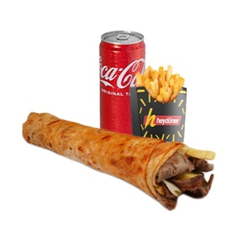 Et Döner Medium (M) + Patates Kızartması(küçük) + Coca Cola (33 Cl.) görseli