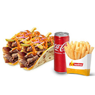 2Li Hey Tako Et Döner + Patates Kızartması(küçük) +Coca Cola (33 Cl.) görseli