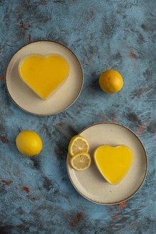 Limonlu Mini Kalpli Cheesecake görseli