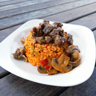 Kuzu Etli Mantarlı Meyhane Pilavı(350gr.) görseli