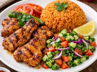 Çıtır Tavuk Pirzola (1 Kg.) + Bol Bulgur Pilavı + Çoban Salata Avantajlı Menü görseli