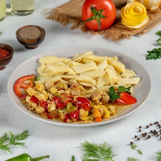 Köri Soslu Tavuk&makarna (450Gr) görseli