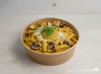 Pasta Al Curry Pollo Funghi E Verdure Code 12 görseli