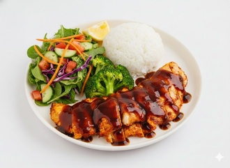 Chicken With Teriyaki Sauce Plate görseli