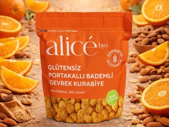 Glutensiz Portakallı Bademli Kurabiye görseli