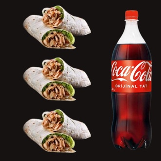 Aspava 3'Lü Tavuk Şiş Dürüm Menü görseli