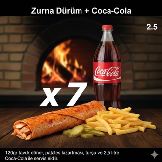 7'Li Zurna Dürüm + Coca Cola görseli