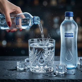 Damla Cam Şişe Su (330Ml) görseli