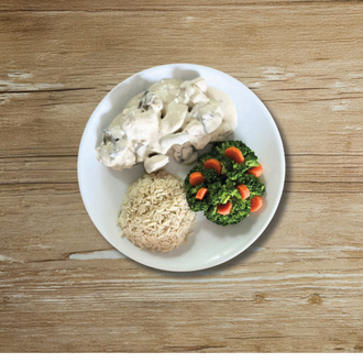 Kremalı Mantar Soslu Tavuk + Basmati Pilavı görseli