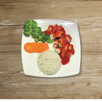 Hot Chili Soslu Tavuk + Basmati Pilavı görseli