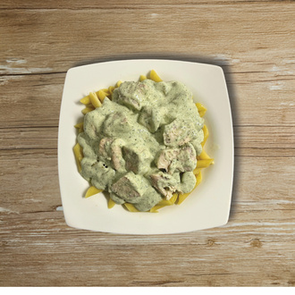 Pesto Soslu Penne Tavuklu görseli