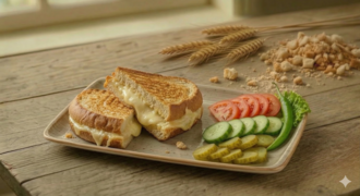 Yarım Ekmek Arası Kaşarlı Tost görseli
