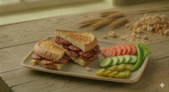 Yarım Ekmek Arası Sucuklu Tost (Duble) görseli