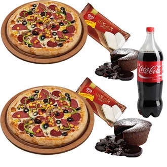 Hesaplı Menü 2 Adet Karışık Pizza - Orta görseli