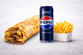 Et Döner Dürüm + Patates Kızartması + Pepsi Max Menü görseli