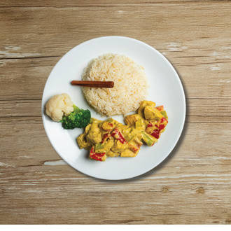 Sari Köri Soslu Tavuk + Basmati Pilavı görseli