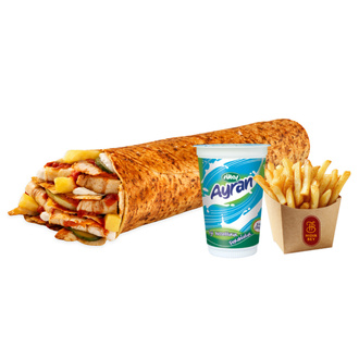Özel Hatay Soslu Tavuk Medium Dürüm Menü görseli
