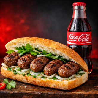 Üç Çeyrek Köfte + Coca Cola 200 Ml görseli