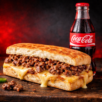 Kavurma Kaşarlı Tost + Coca Cola 200 Ml görseli