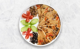 Mantarlı Kırmızıbiberli Yulaflı Fit Omlet görseli