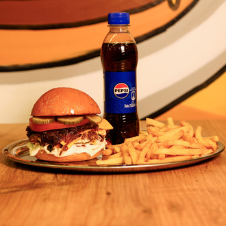 Double Classic Smash Burger Pepsi Menü görseli