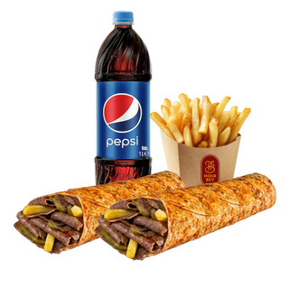 2' Li Et Döner Medium Dürüm Menü görseli