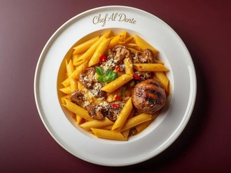 Acılı Köri Soslu Penne & Izgara Kasap Köfte görseli