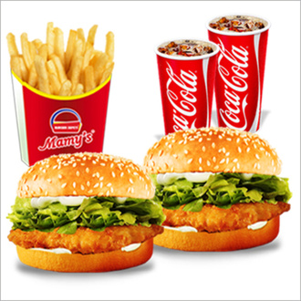 2'Li Tavuk Burger Menü görseli