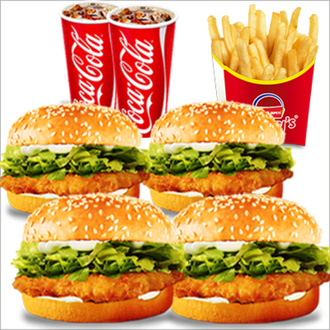 4'Lü Acılı Tavuk Burger Menü görseli