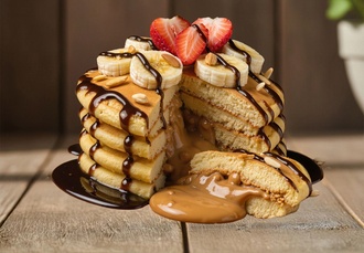 Choco Nut Protein Pancake görseli