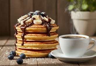 Protein Pancake & High Caffeine Filter Coffee Menü görseli