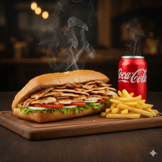 Üç Çeyrek Tavuk Döner Menü görseli